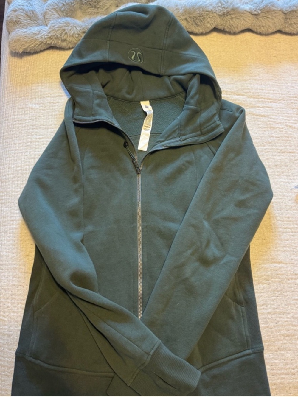 Lululemon Olive Green Full-Zip Hoodie